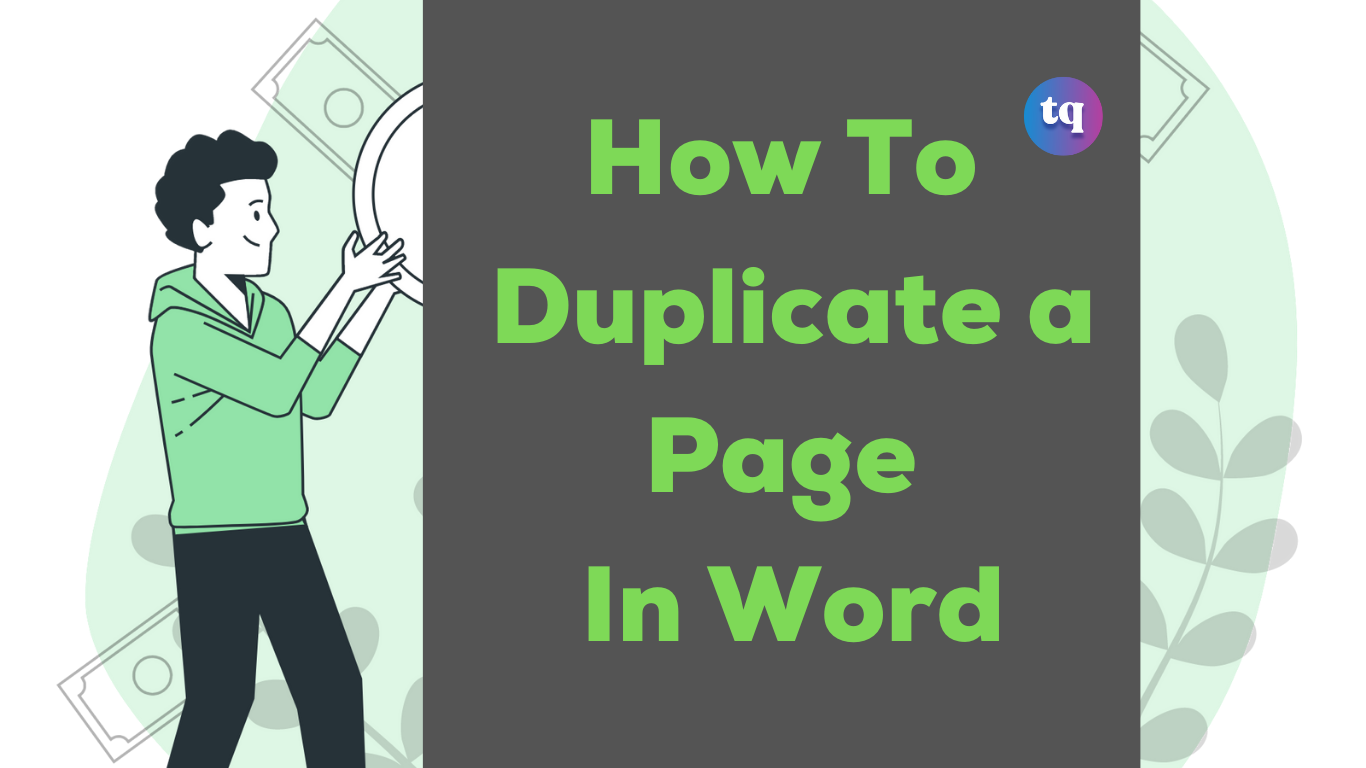 How to duplicate a page in Word