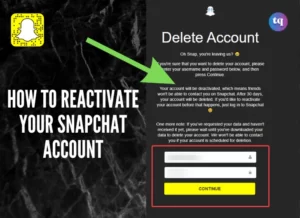 How to reactivate snapchat