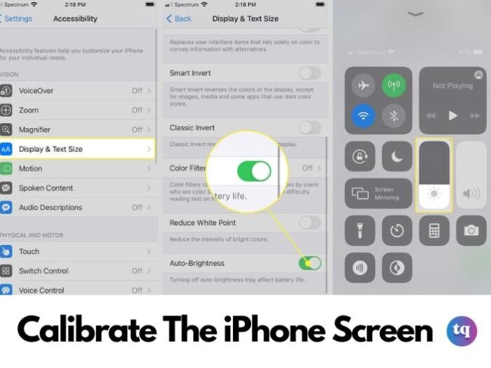 calibrate iphone screen