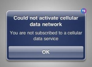 could not activate cellular data network