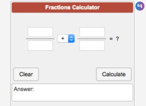 Online fraction calculators