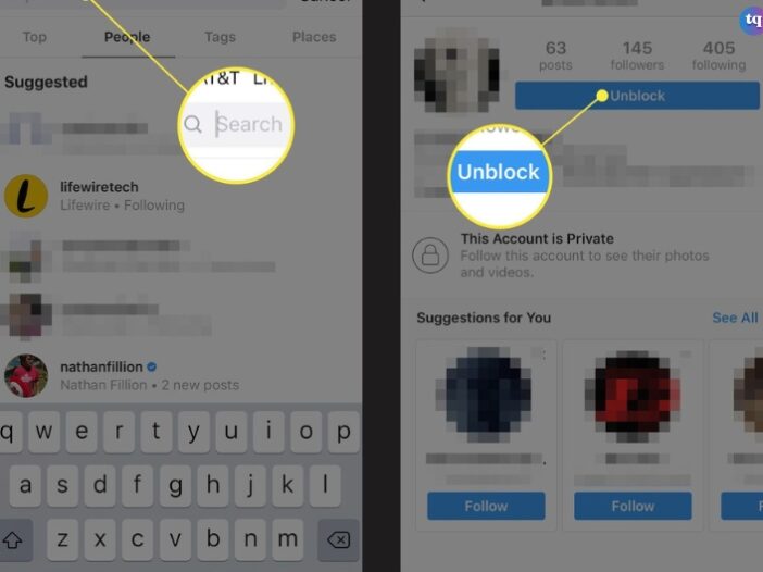 how to unblock someone on Instagram